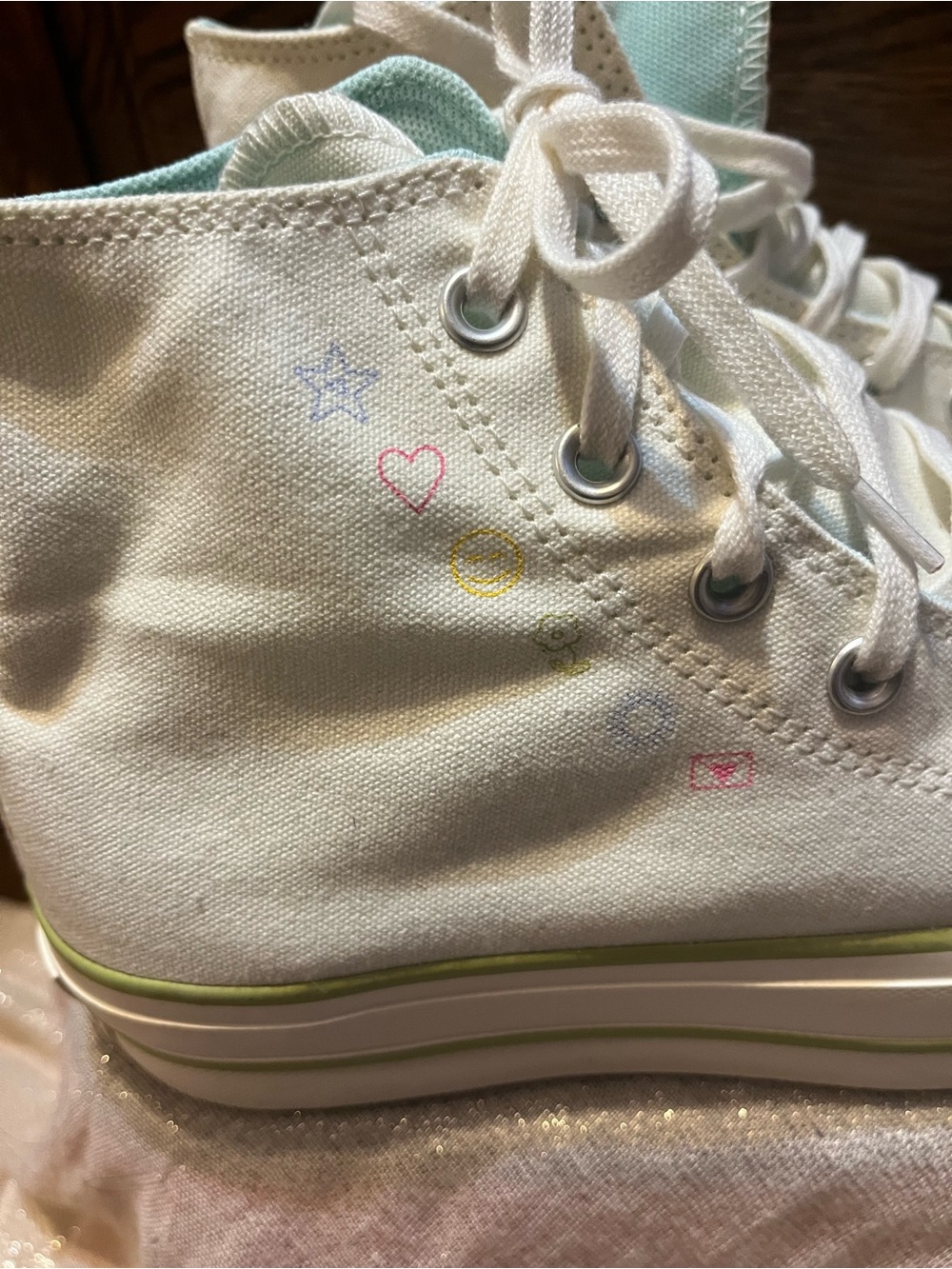 Converse Chuck Taylor All Star “Self Care Club” High Top Platform Sneaker (S 8) - Picture 9 of 12